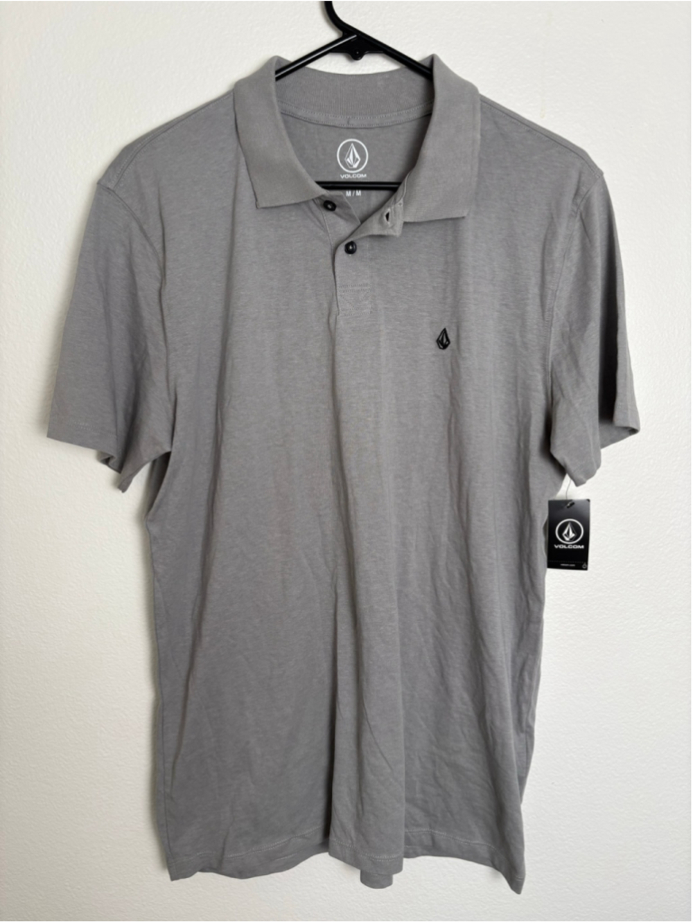 Volcom Grey Polo Shirt Mens Size Medium
